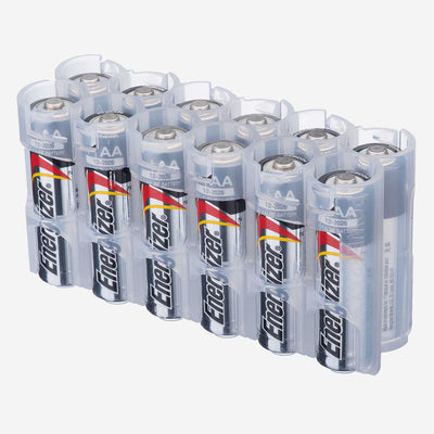 Storacell 12 AA Battery Caddy (Clear)