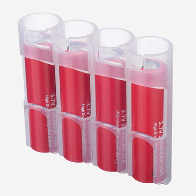 Storacell Slimline 4 18650 Battery Caddy (Clear)