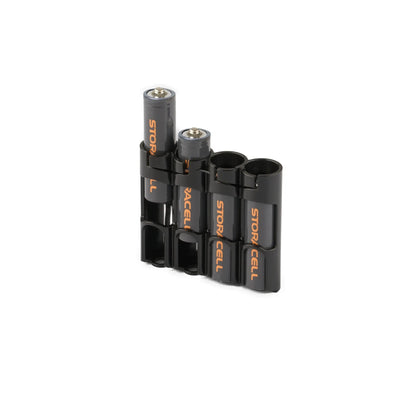 Storacell Slimline 4 18650 Battery Caddy (Tuxedo Black)