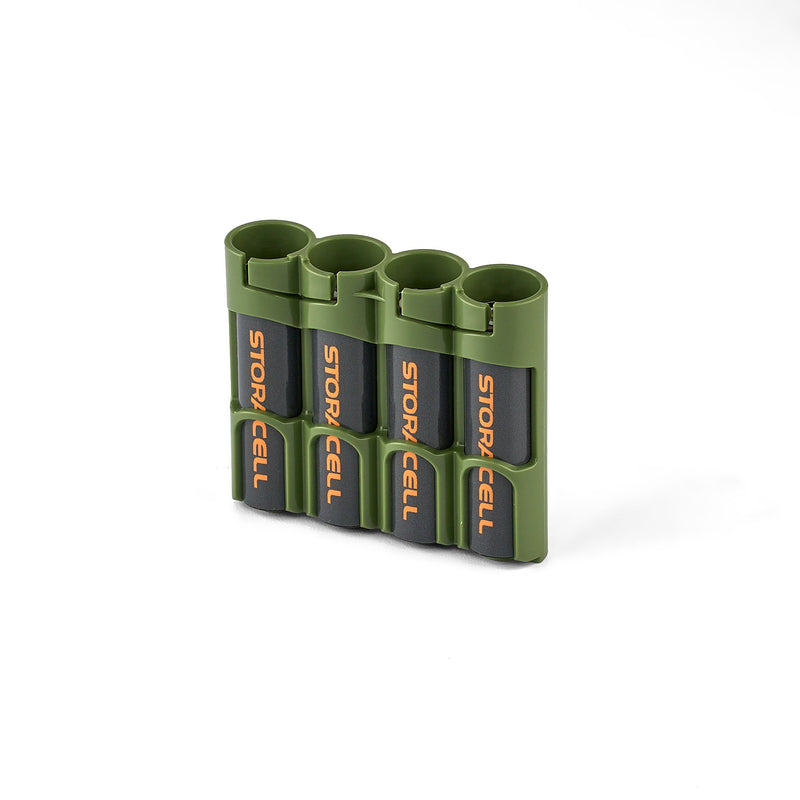 Storacell Slimline 4 18650 Battery Caddy (Military Green)