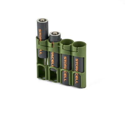 Storacell Slimline 4 18650 Battery Caddy (Military Green)