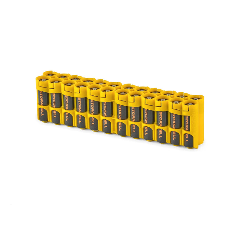 Storacell 24 AA Battery Caddy (Yellow)