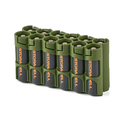 Storacell 12 AA Battery Caddy (Military Green)