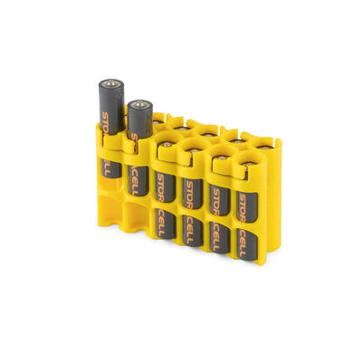 Storacell 12 AAA Battery Caddy (Yellow)