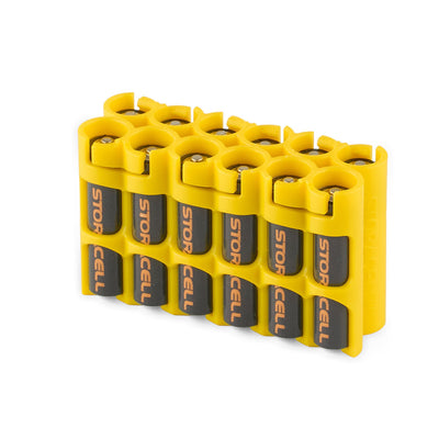 Storacell 12 AAA Battery Caddy (Yellow)