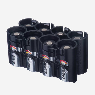 Storacell 8 CR123 Battery Caddy (Black)