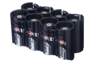 Storacell 8 CR123 Battery Caddy (Black)