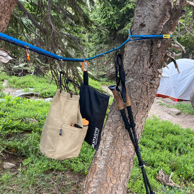 Outdoor Element Charlottes Webbing 12ft Camp Organizer + Carabiners & Clips