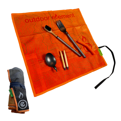 Outdoor Element Omni-Tensil Camping Utensil Kit Spoon Fork Chopsticks Toothbrush