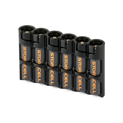 Storacell Slimline 6 AAA Battery Caddy (Tuxedo Black)