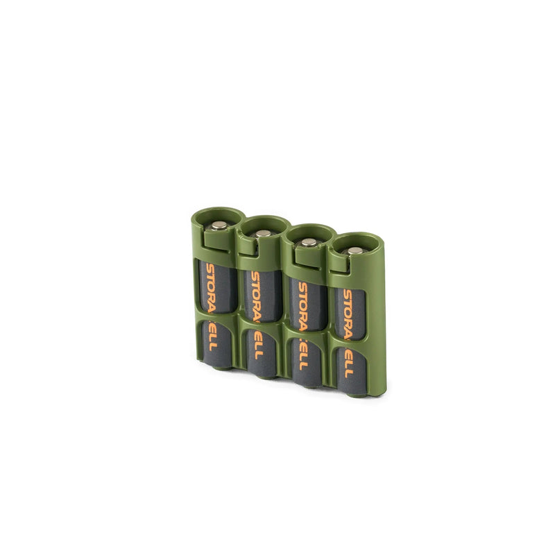Storacell Slimline 4 AA Battery Caddy (Military Green)