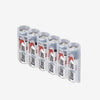 Storacell Slimline 6 AA Battery Caddy (Clear) - Image 1