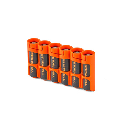 Storacell Slimline 6 AA Battery Caddy (Orange)