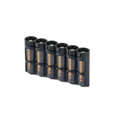 Storacell Slimline 6 AA Battery Caddy (Tuxedo Black)