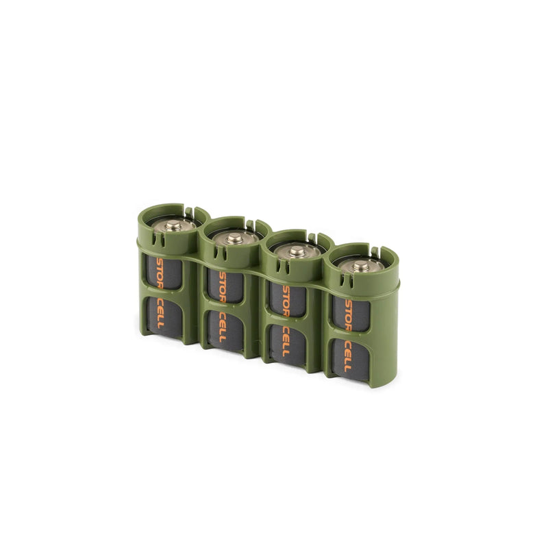 Storacell Slimline 4 C Battery Caddy (Military Green)
