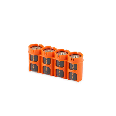 Storacell Slimline 4 C Battery Caddy (Orange)