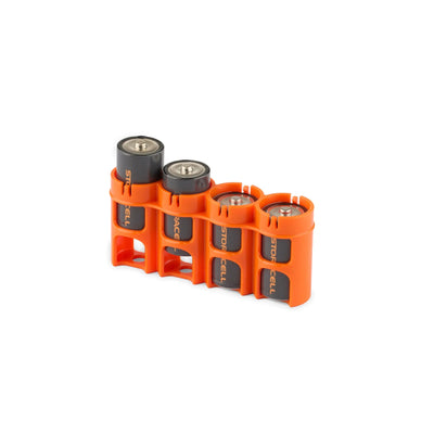 Storacell Slimline 4 C Battery Caddy (Orange)
