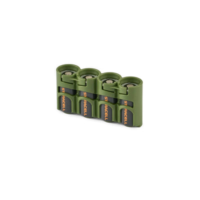 Storacell Slimline 4 CR123 Battery Caddy (Military Green)