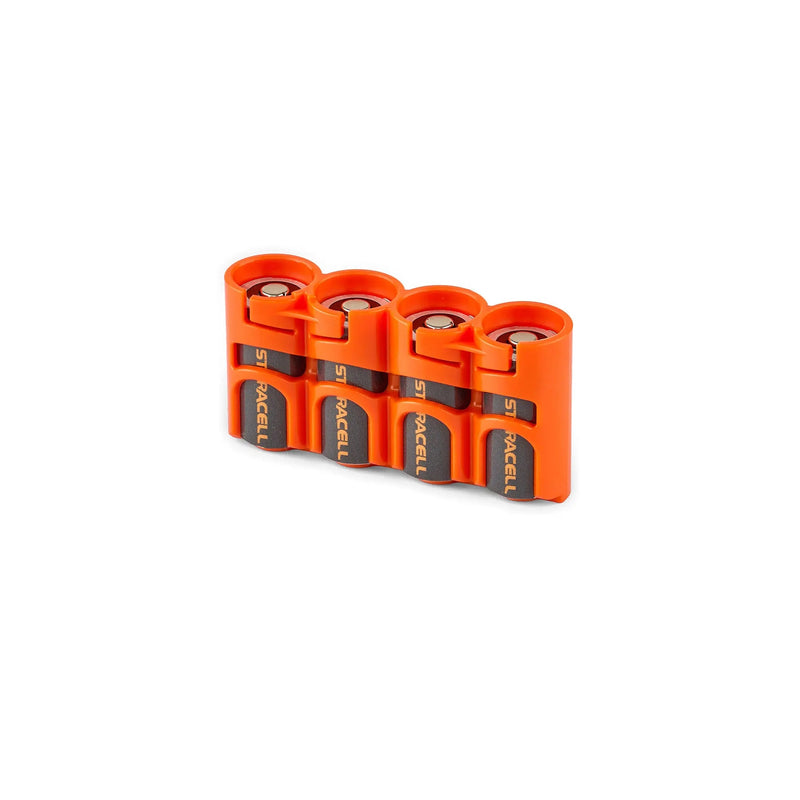 Storacell Slimline 4 CR123 Battery Caddy (Orange)
