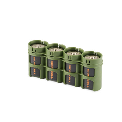 Storacell Slimline 4 D Battery Caddy (Military Green)