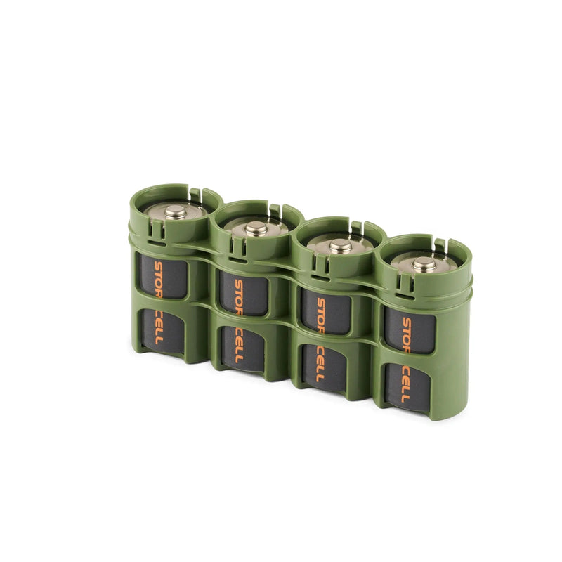 Storacell Slimline 4 D Battery Caddy (Military Green)