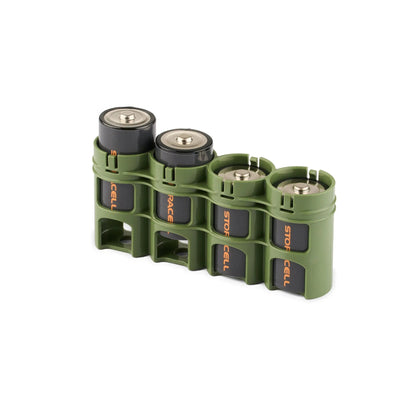 Storacell Slimline 4 D Battery Caddy (Military Green)