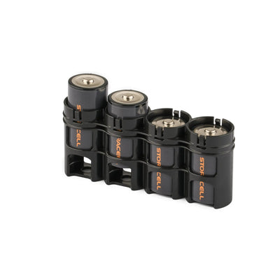 Storacell Slimline 4 D Battery Caddy (Tuxedo Black)