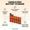 Storacell Slimline 6 AA Battery Caddy (Orange) - Image 4