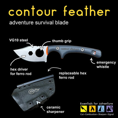 Outdoor Element Contour Feather Camp Knife V2